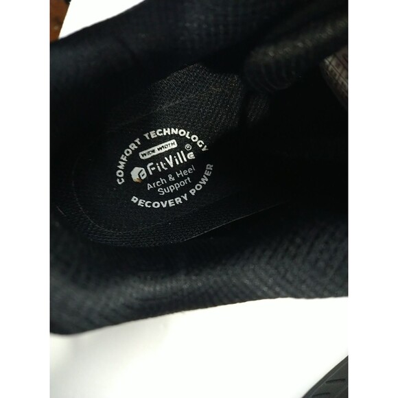 Fitville Woman 9EW Marco Black Lace up Sneakers Comfort Arch&Heel Support - Picture 6 of 11